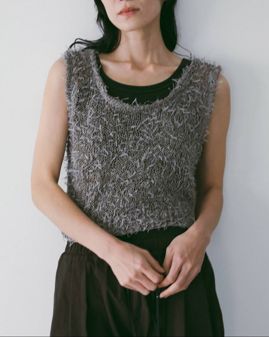 【anuke 26 SPRING / SUMMER】Wool Rib Tanktop - Champdelarose