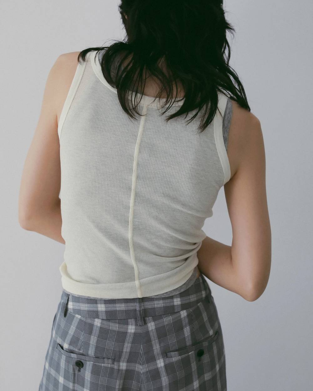 【anuke 26 SPRING / SUMMER】Wool Rib Tanktop - Champdelarose