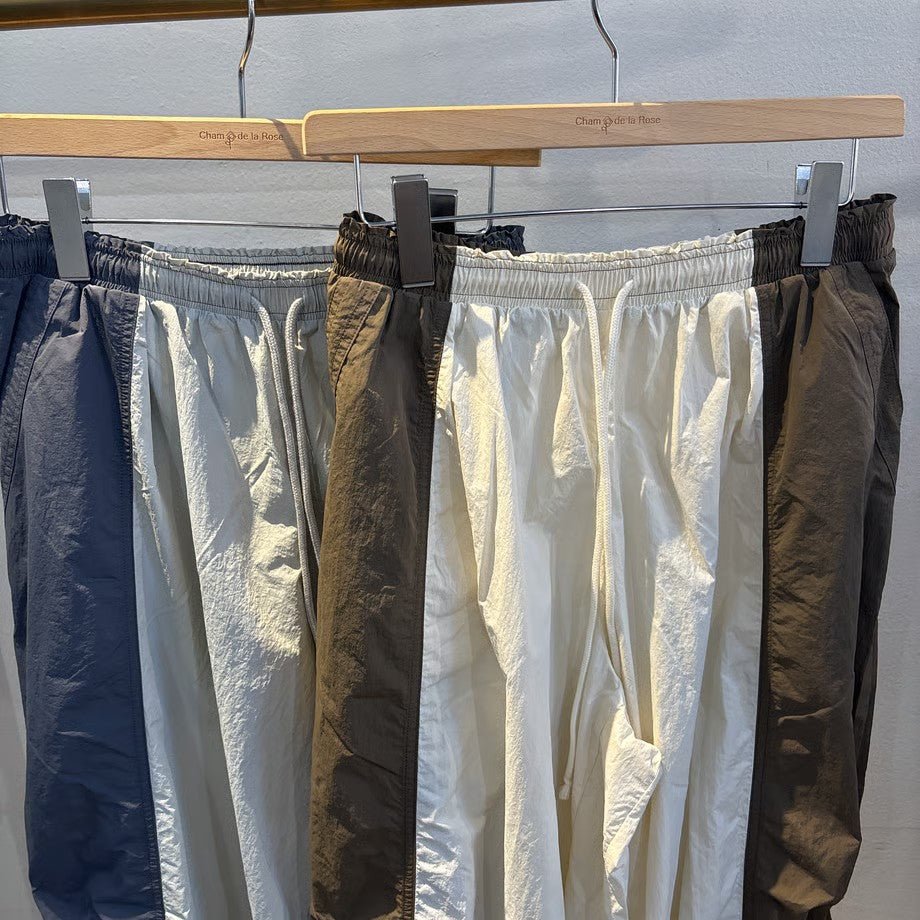 【anuke】Bicolor Parachuta Pants - Champdelarose