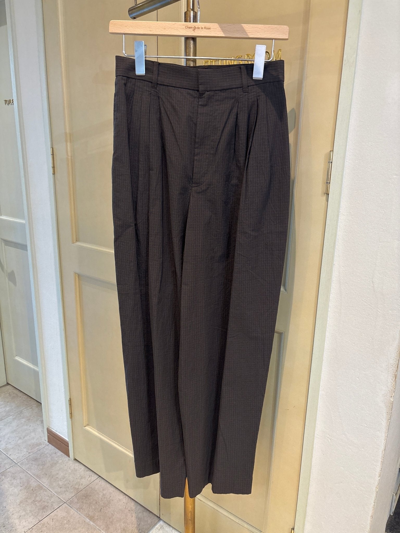【anuke】Check Tuck Pants - Champdelarose