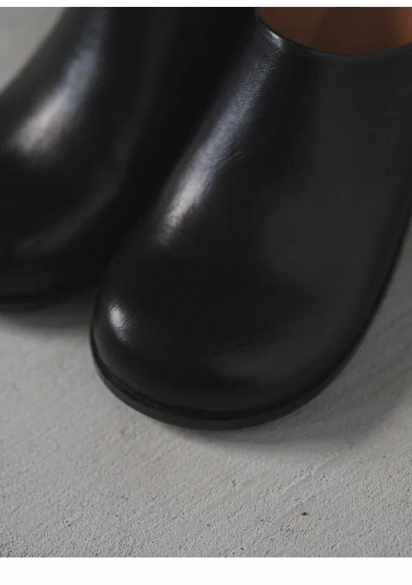 【anuke】Ecoleather Heel Slip-ons - Champdelarose
