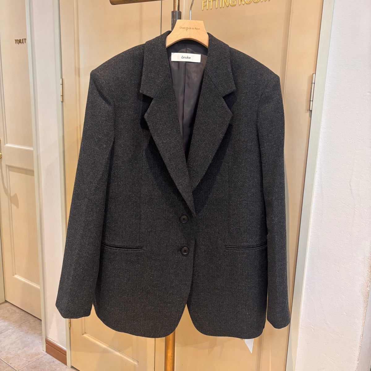【anuke】Herringbone Wool Jacket - Champdelarose
