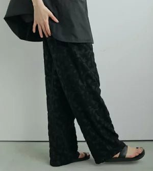 【anuke】Jacquard Rough Pants - Champdelarose