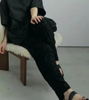 【anuke】Jacquard Rough Pants - Champdelarose