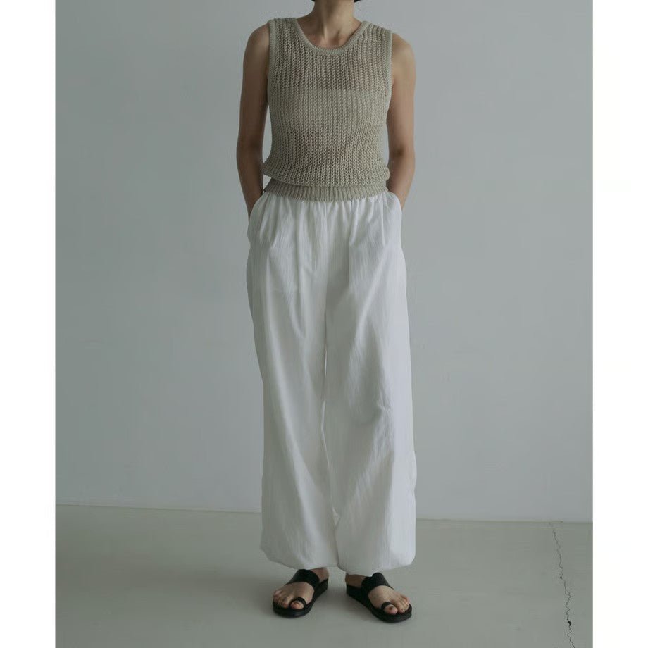 【anuke】Nylon Volume Pants - Champdelarose