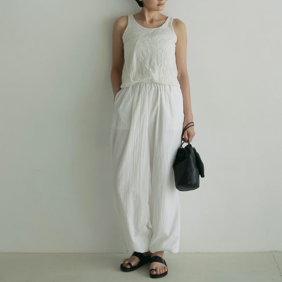 【anuke】Nylon Volume Pants - Champdelarose