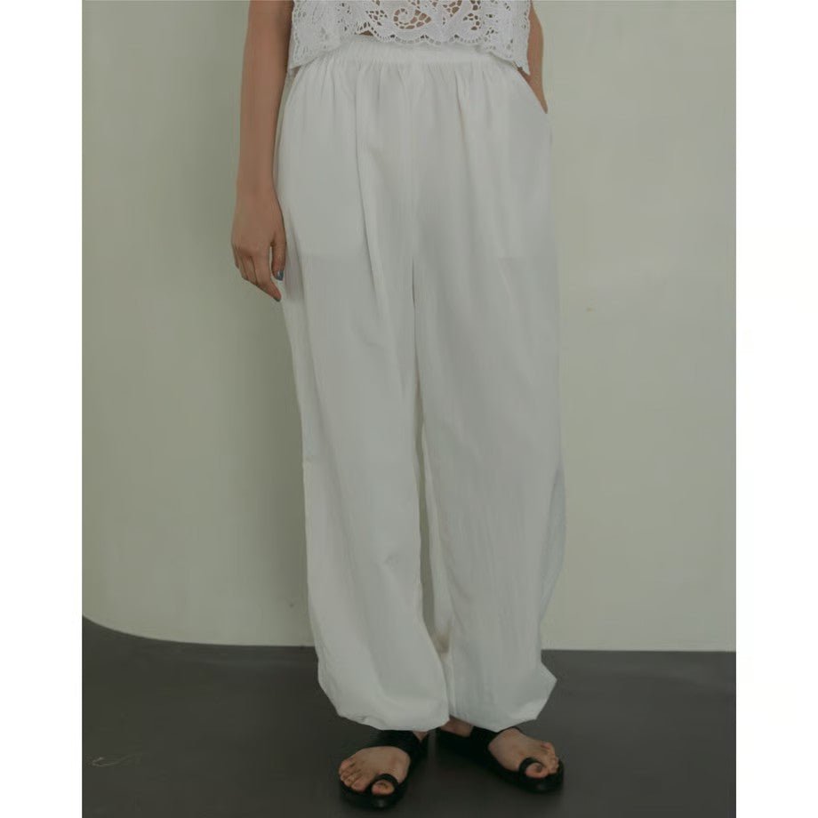 【anuke】Nylon Volume Pants - Champdelarose