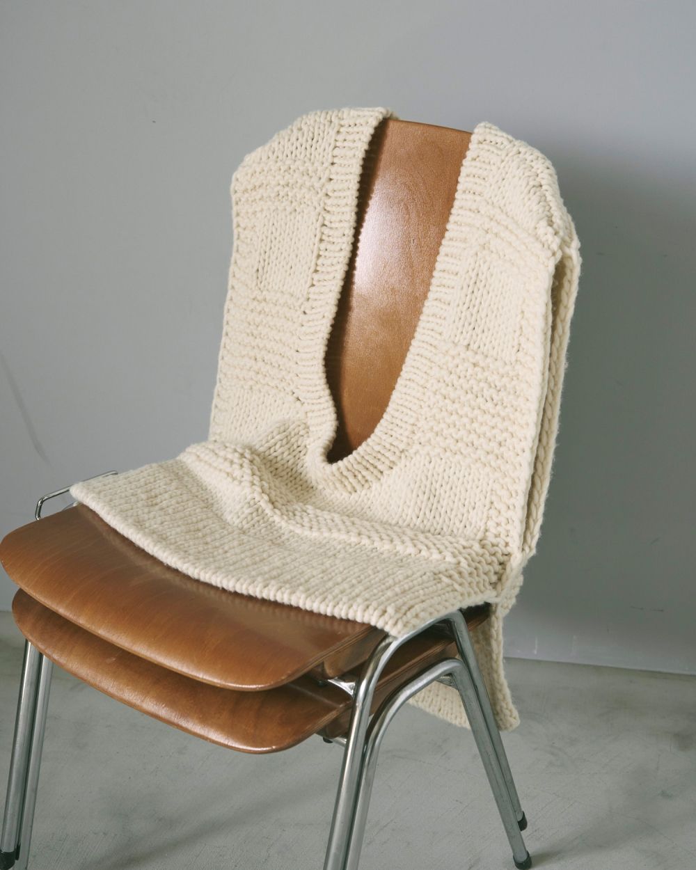 【anuke】Uneck Handknit Vest - Champdelarose