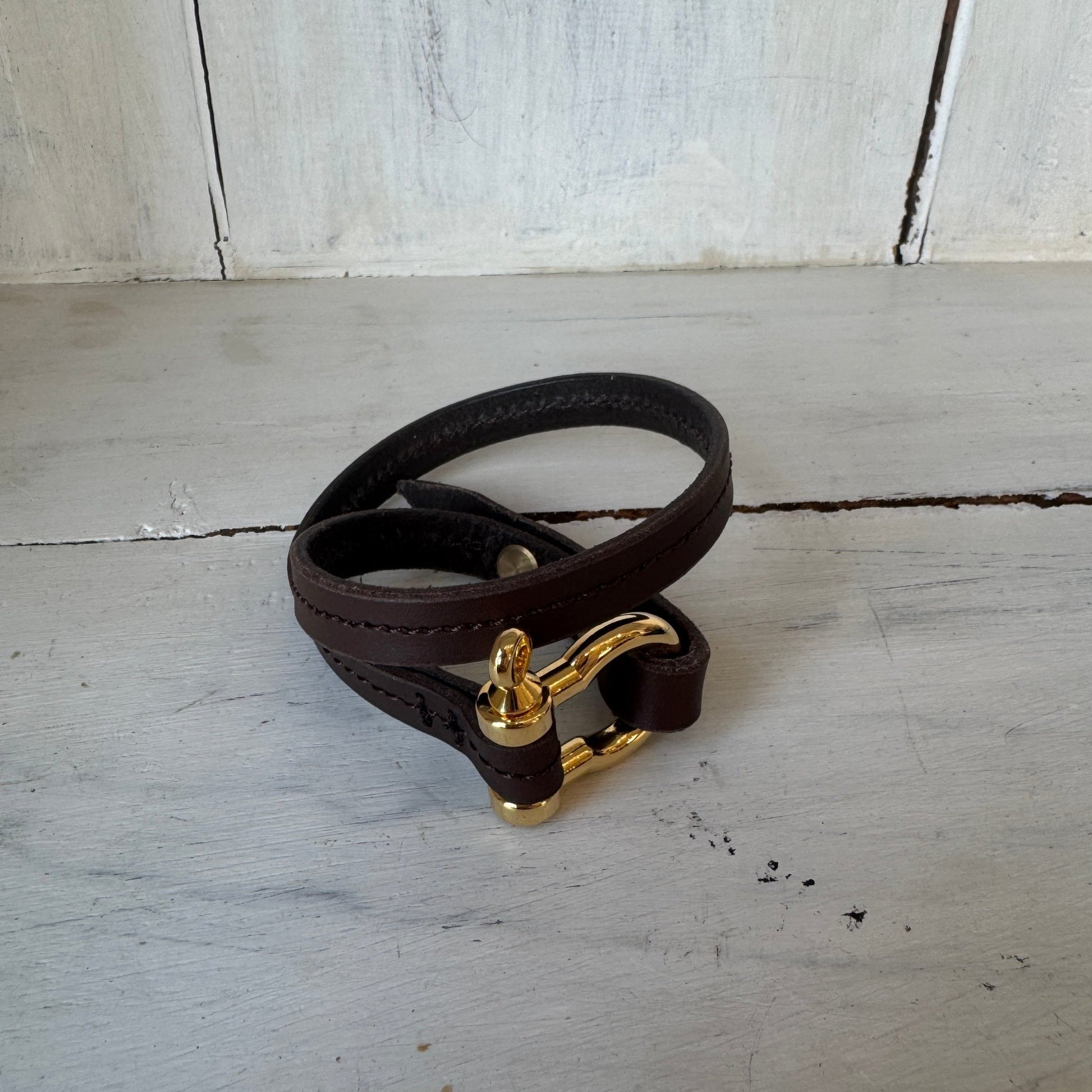 【ATELIER BRUGGE】Horse shoe narrow leather bracelet - Champdelarose