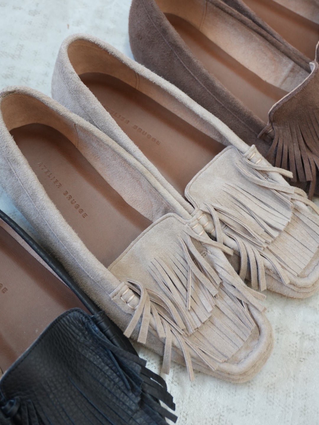 【ATELIER BRUGGE】Suede moccasins - Champdelarose