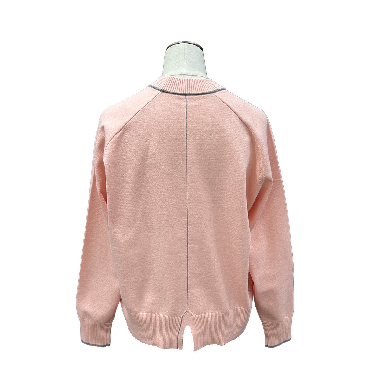 数量限定【ayane 2026 AW】配色ライン入りニットプルオーバー - Champdelarose