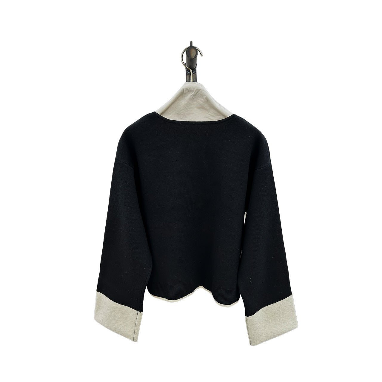 【ayane 2026 AW】袖口バイカラー接結ニットカーディガン - Champdelarose