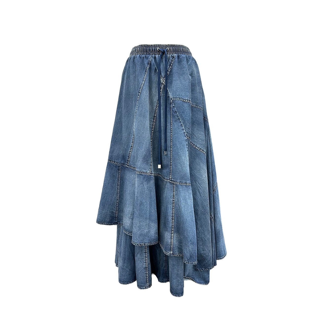 数量限定【ayane 2026 AW】ダンガリー変形切り替えスカート - Champdelarose