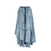 数量限定【ayane 2026 AW】ダンガリー変形切り替えスカート - Champdelarose