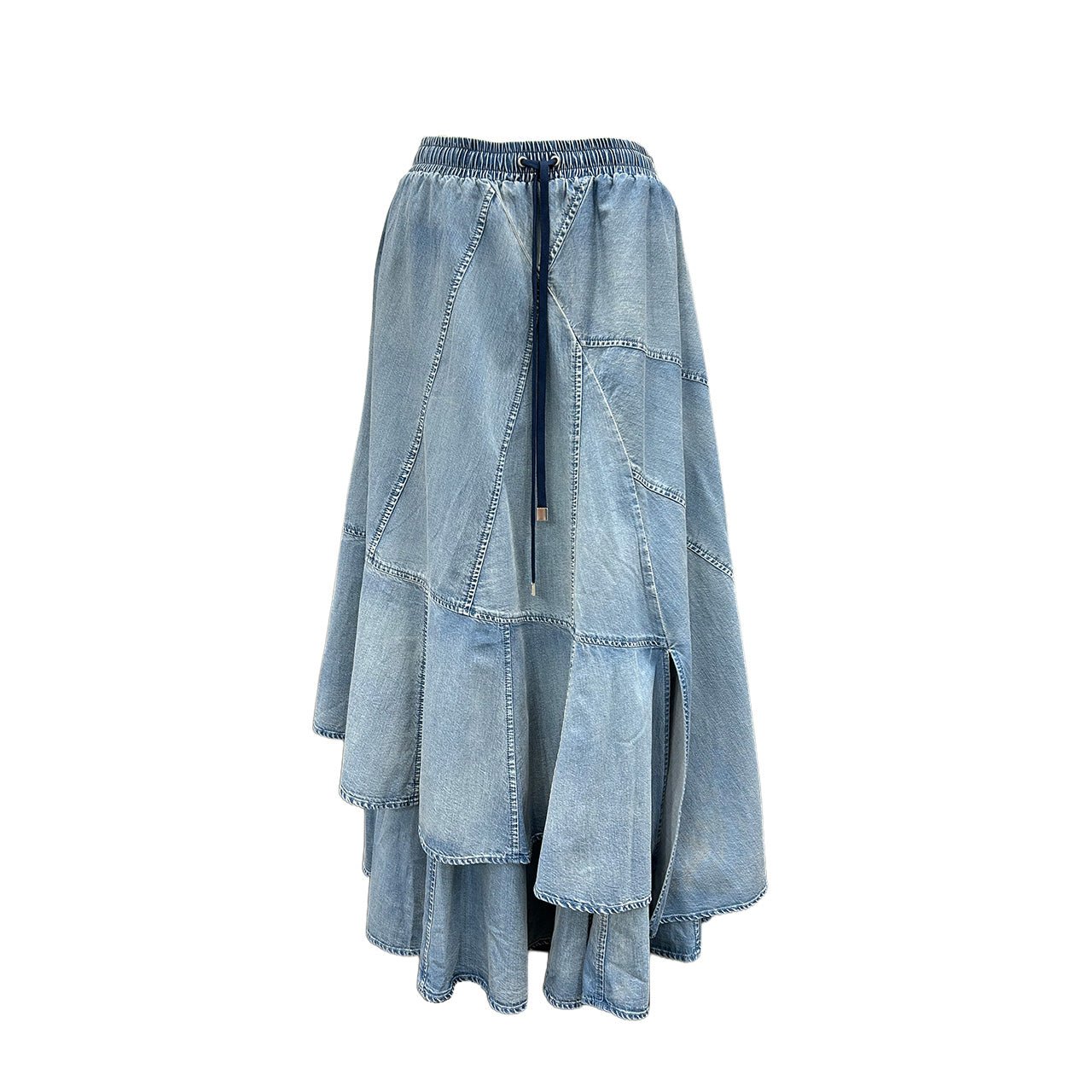 数量限定【ayane 2026 AW】ダンガリー変形切り替えスカート - Champdelarose