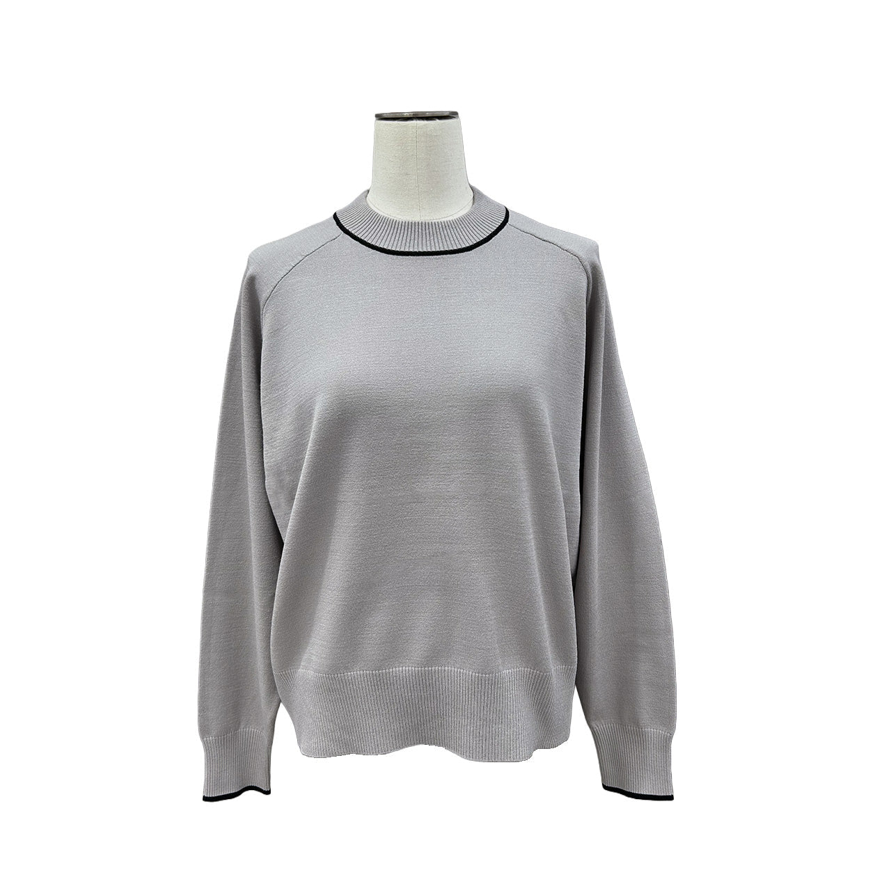 数量限定【ayane 2026 AW】配色ライン入りニットプルオーバー - Champdelarose
