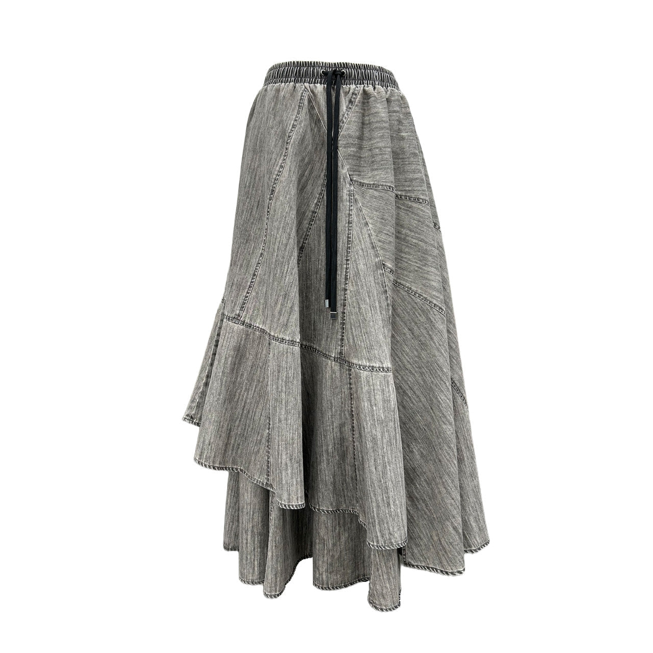 数量限定【ayane 2026 AW】ダンガリー変形切り替えスカート - Champdelarose