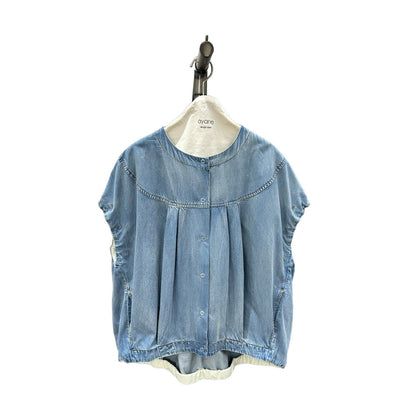 【ayane 2026 AW】ダンガリーノーカラーフレンチスリーブブラウス - Champdelarose