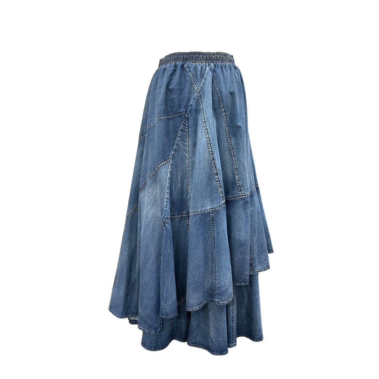 数量限定【ayane 2026 AW】ダンガリー変形切り替えスカート - Champdelarose