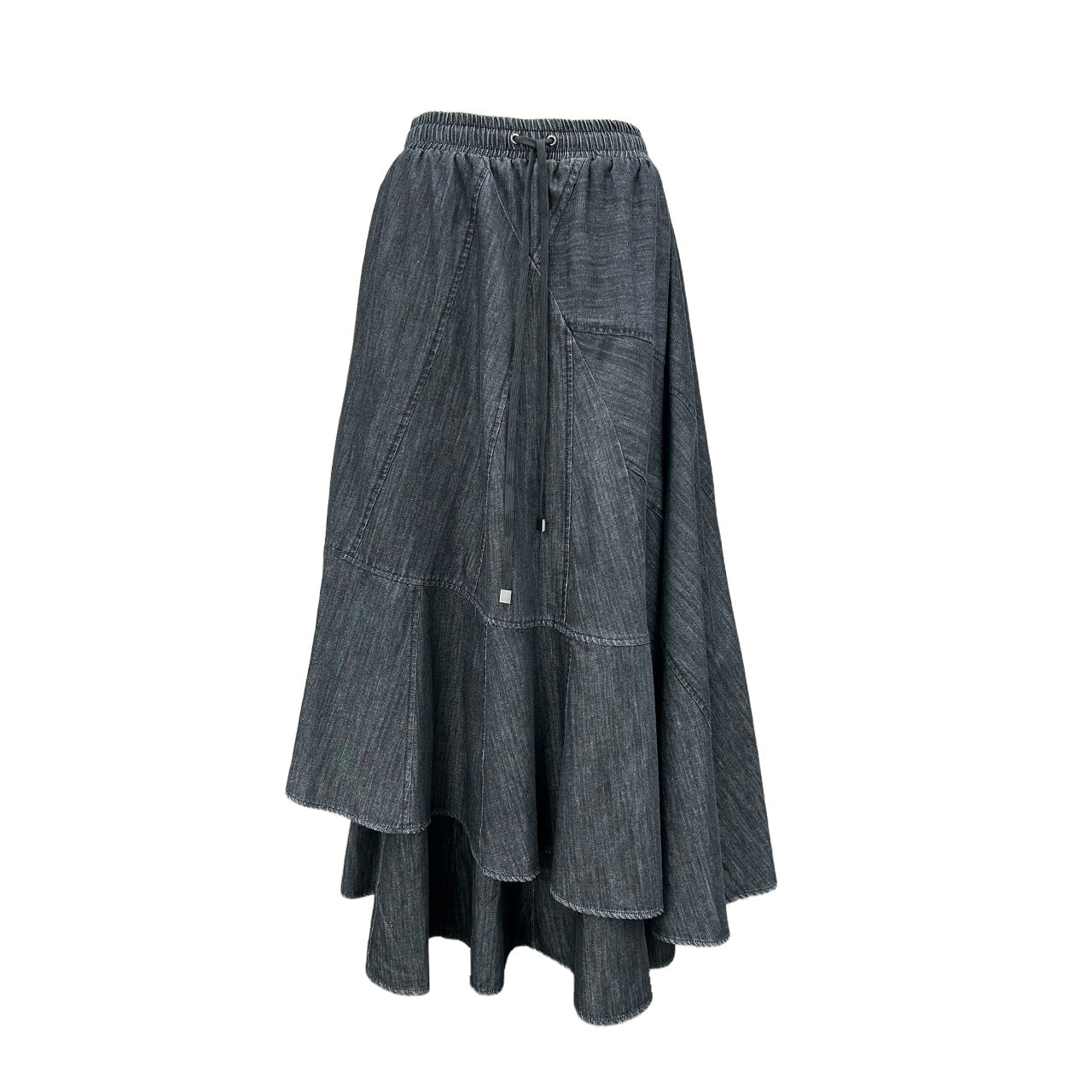 数量限定【ayane 2026 AW】ダンガリー変形切り替えスカート - Champdelarose