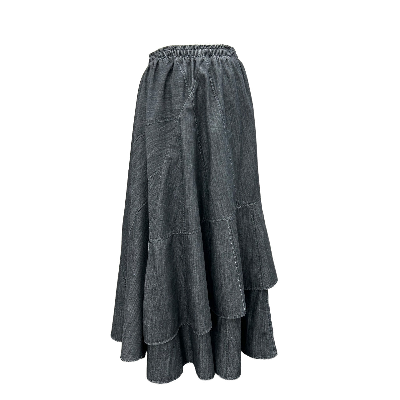 数量限定【ayane 2026 AW】ダンガリー変形切り替えスカート - Champdelarose