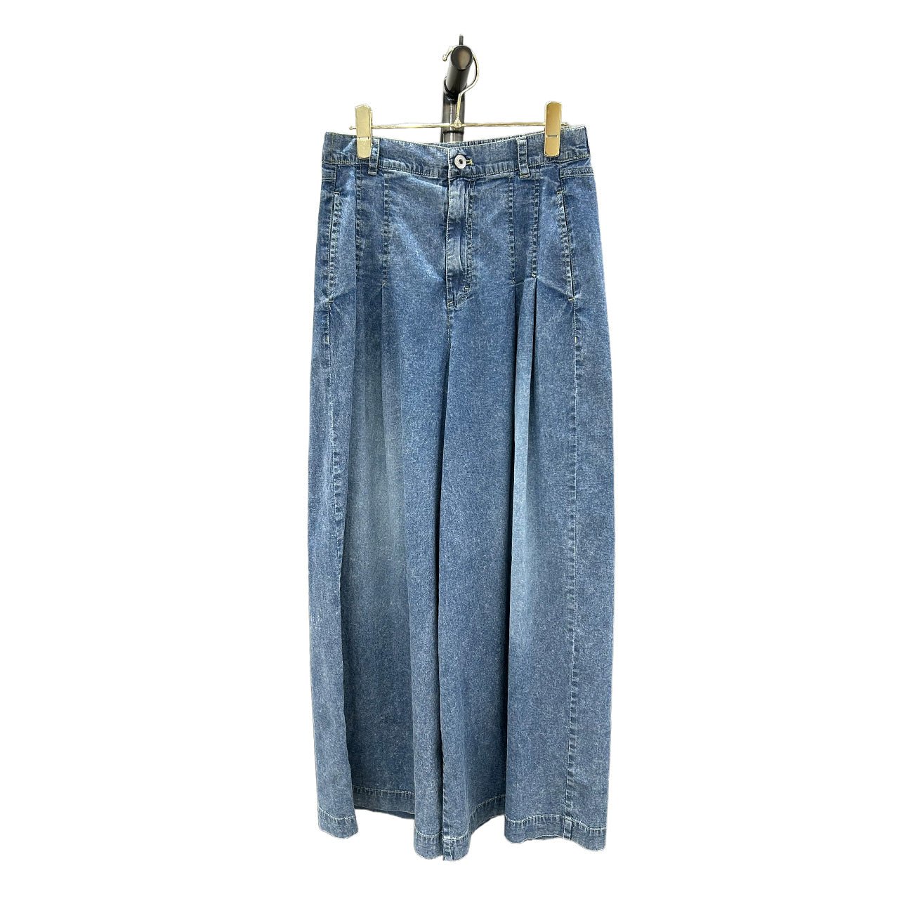 【ayane 2026 MID SUMMER COLLECTION】ストレッチダンガリーワイドパンツ - Champdelarose