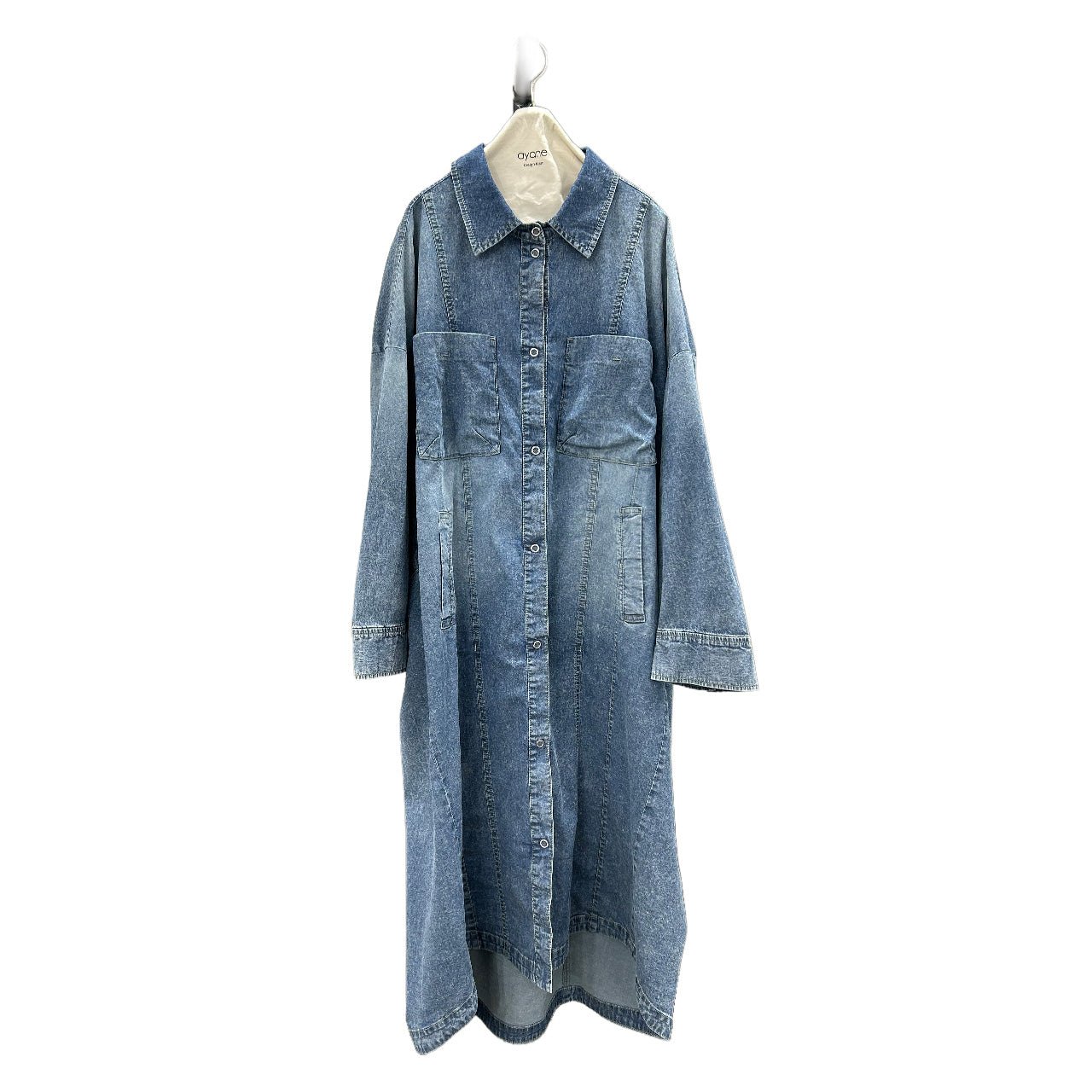 【ayane 2026 MID SUMMER COLLECTION】ストレッチダンガリーロングシャツ - Champdelarose