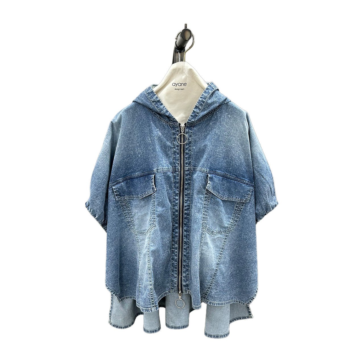 ayane 2026 MID SUMMER COLLECTION】ストレッチダンガリーポンチョ