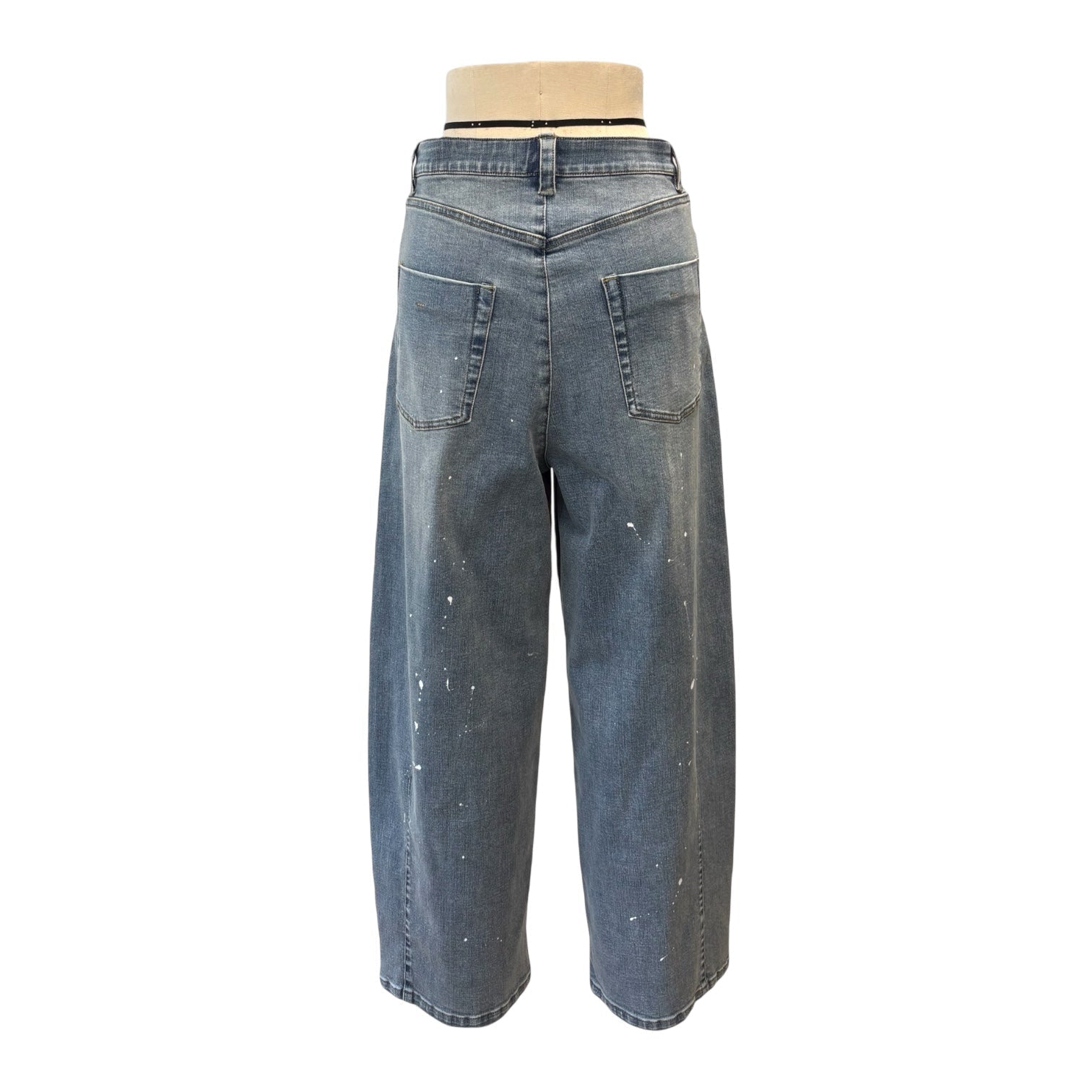【ayane 2026 MID SUMMER COLLECTION】ペイント加工バレルレッグデニムパンツ - Champdelarose