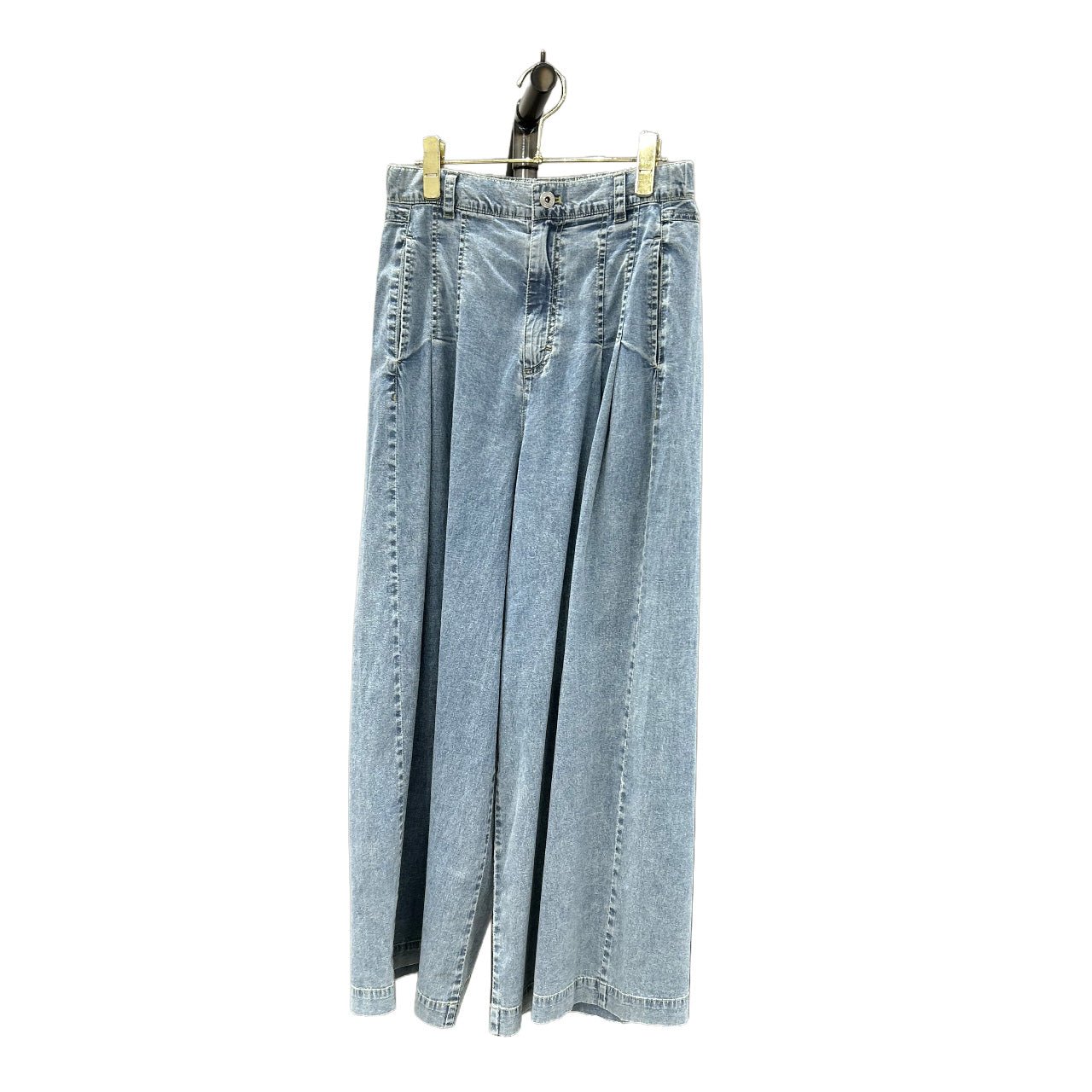 【ayane 2026 MID SUMMER COLLECTION】ストレッチダンガリーワイドパンツ - Champdelarose