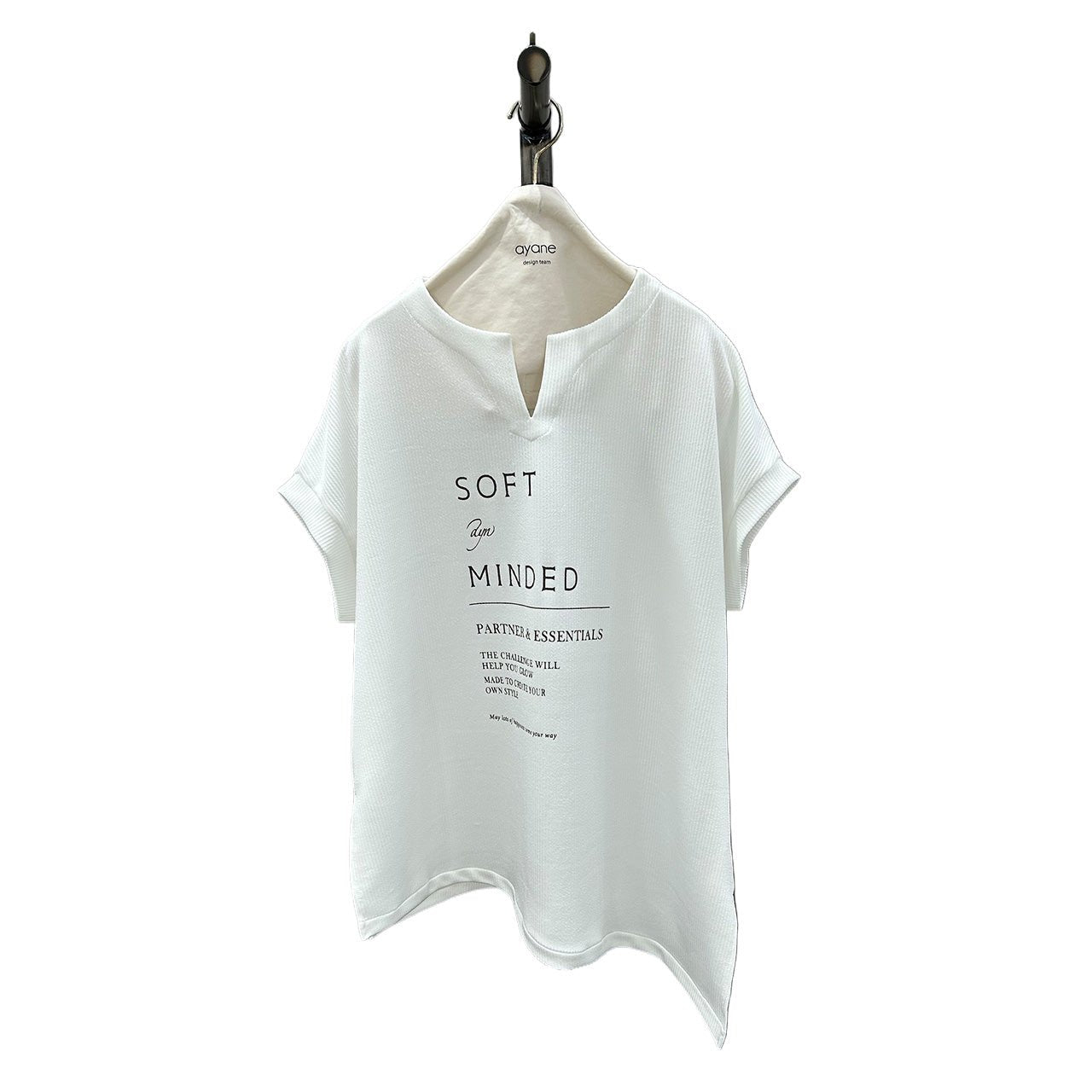 【ayane 2026 MID SUMMER COLLECTION】アシンメトリーストライプTシャツ - Champdelarose