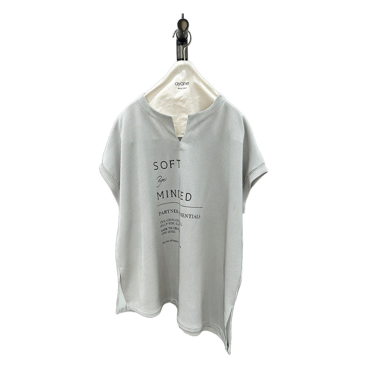 【ayane 2026 MID SUMMER COLLECTION】アシンメトリーストライプTシャツ - Champdelarose