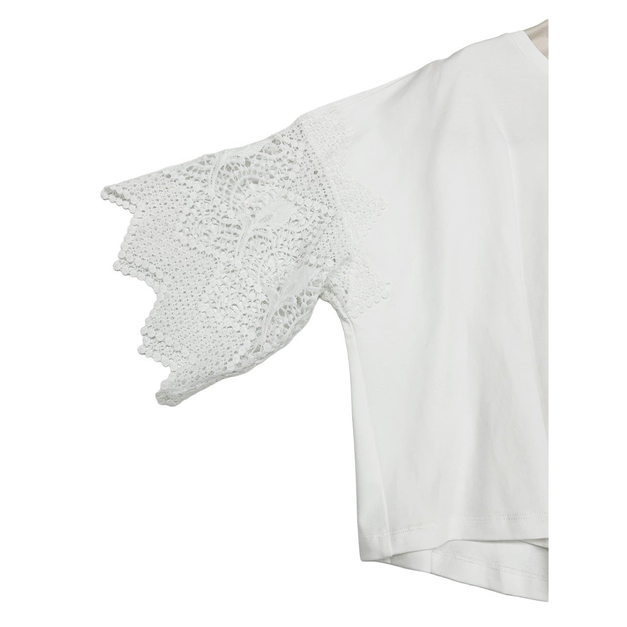 【ayane 2026 MID SUMMER COLLECTION】袖レースTシャツ - Champdelarose