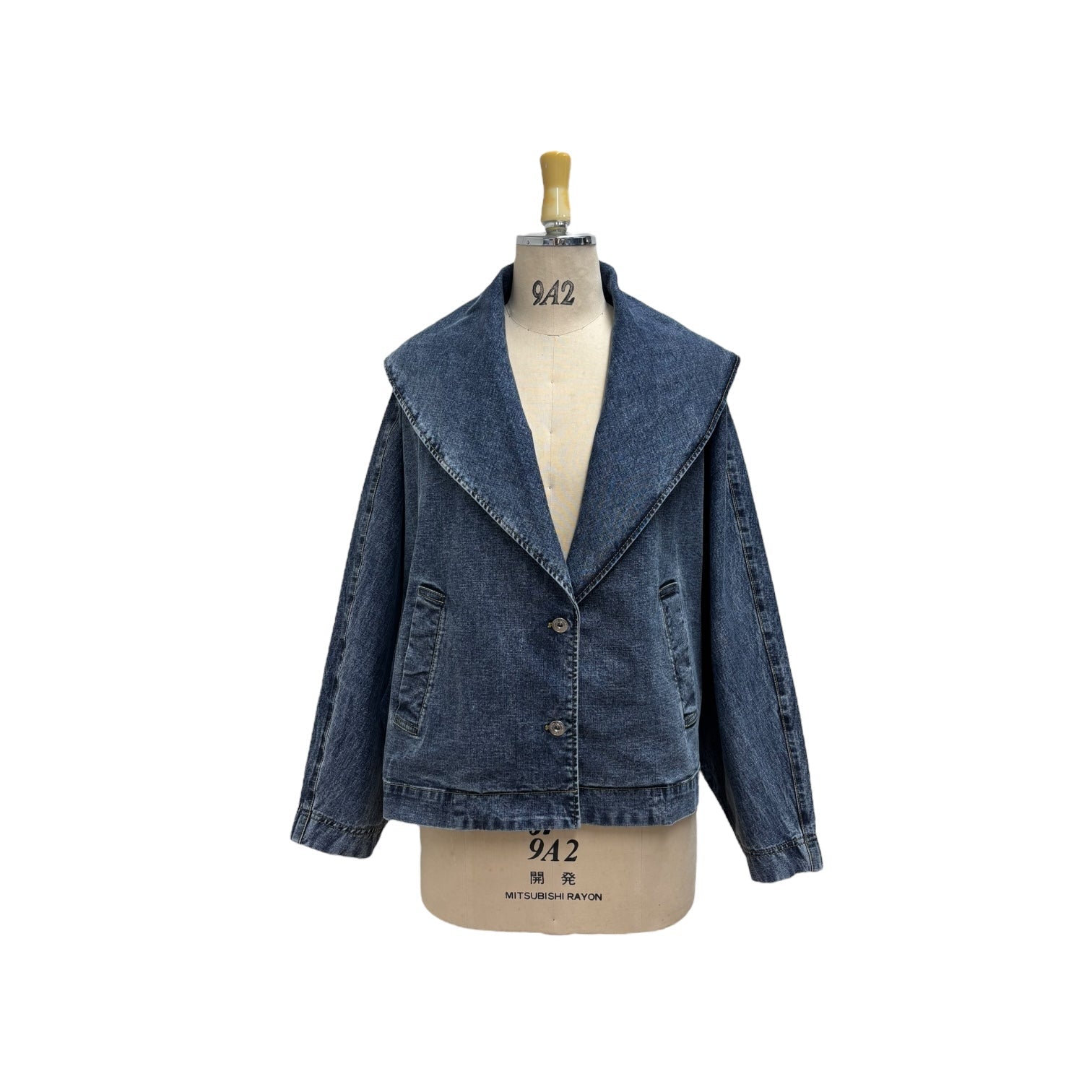 【ayane 2026 SPRING】ショールカラーデニムダブルジャケット - Champdelarose