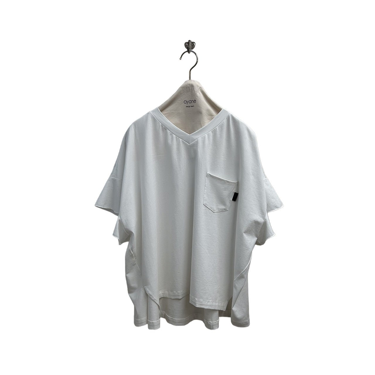 【ayane 2026 SUMMER】ラッフルスリーブⅤネックTシャツ - Champdelarose