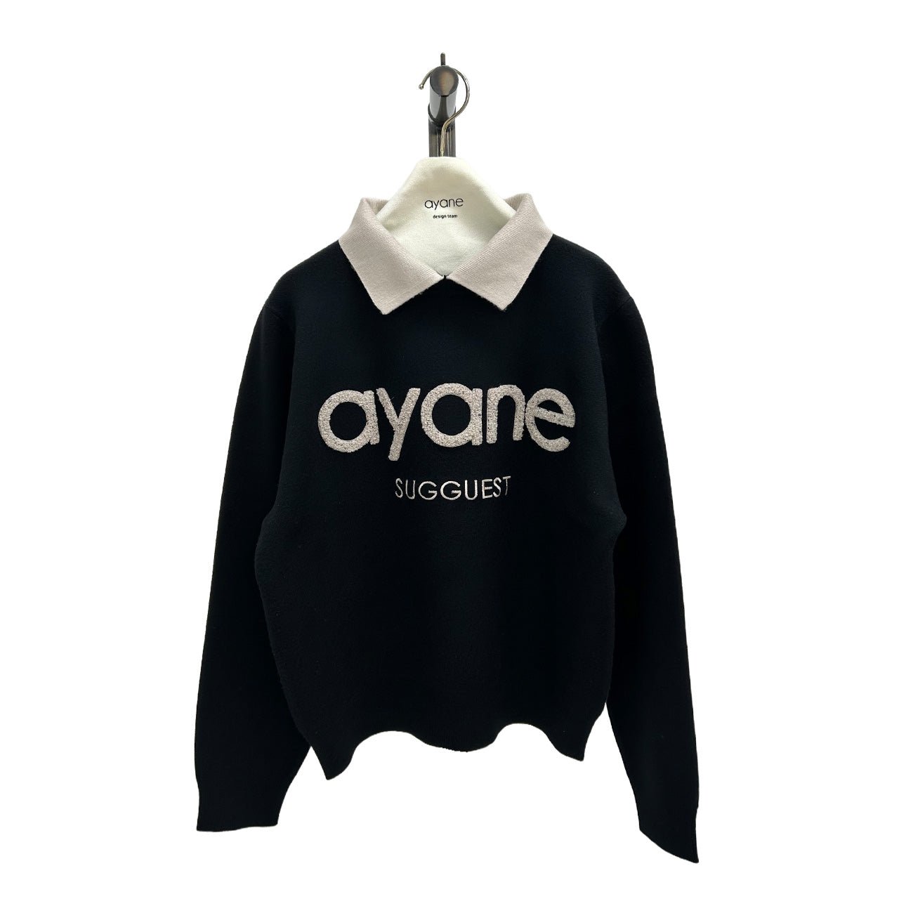 【ayane 2026 winter】ステンカラーロゴニット - Champdelarose