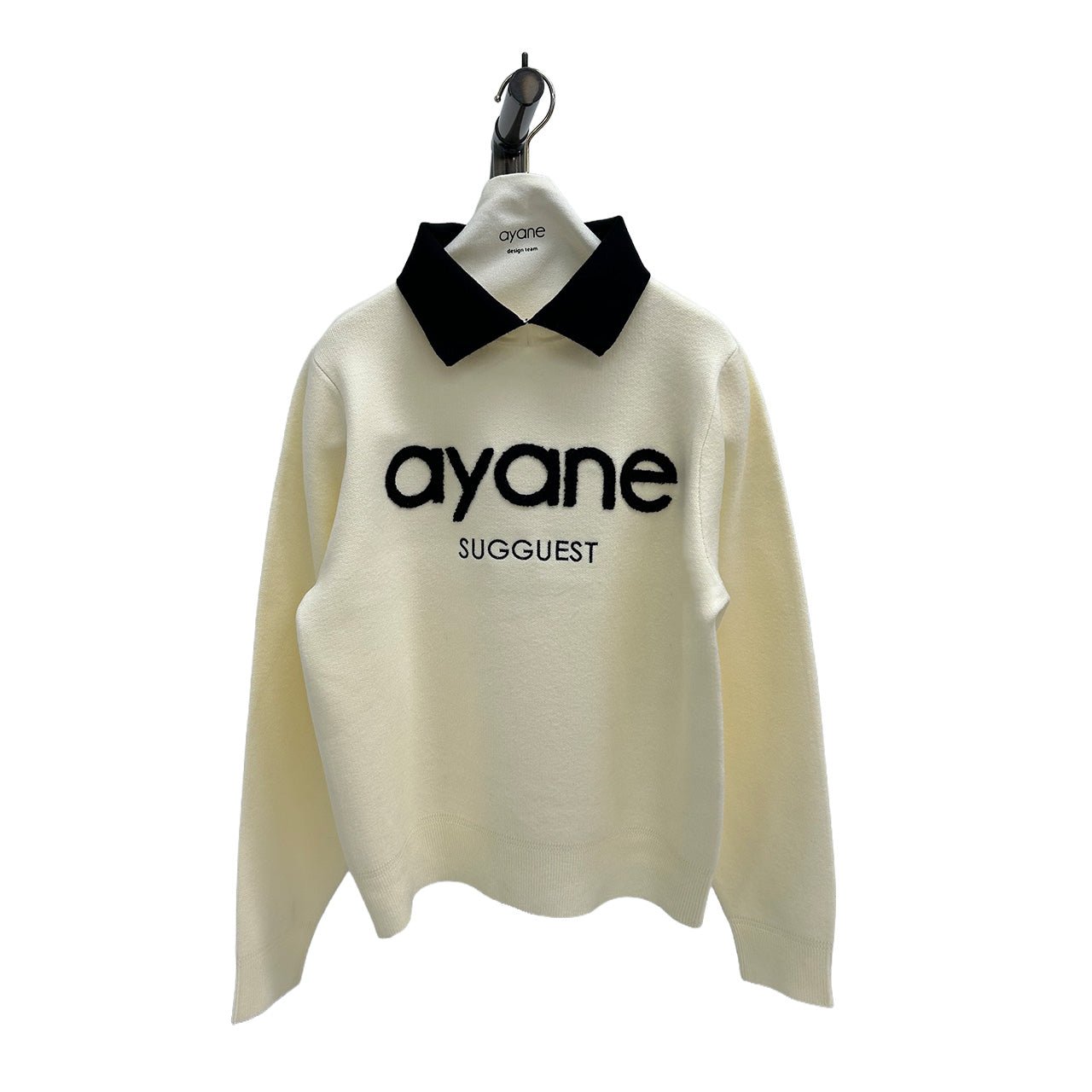 【ayane 2026 winter】ステンカラーロゴニット - Champdelarose