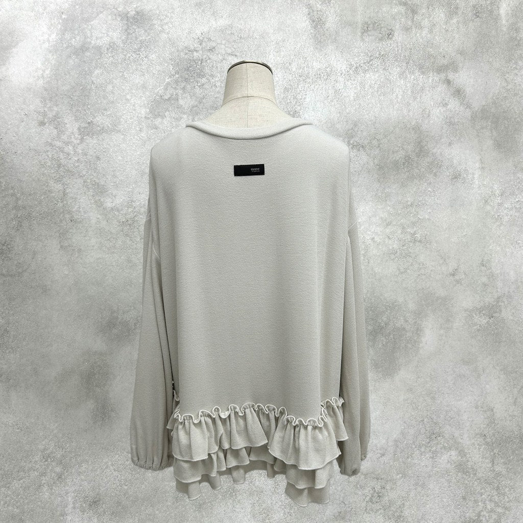 【ayane 2027 EARLY SPRING】ティアードフリルプルオーバー - 1月中旬頃発送 - Champdelarose