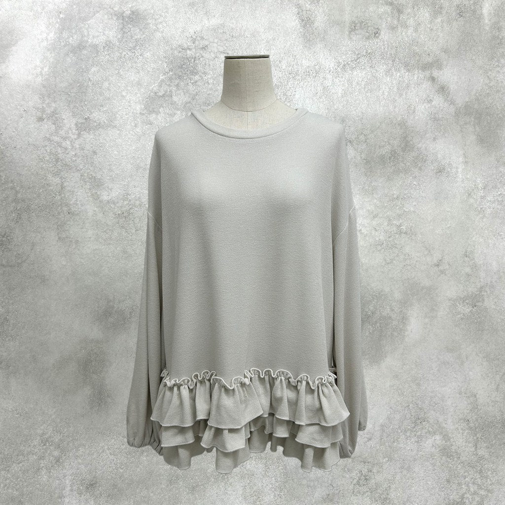 【ayane 2027 EARLY SPRING】ティアードフリルプルオーバー - 1月中旬頃発送 - Champdelarose