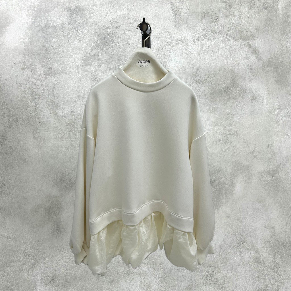 【ayane 2027 EARLY SPRING】裾シアードッキングカットソープルオーバー - 11月下旬頃発送 - Champdelarose