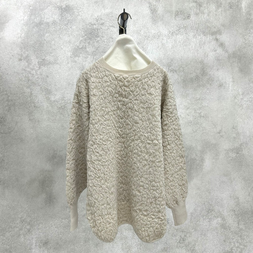 【ayane 2027 EARLY SPRING】膨れジャガードプルオーバーニット - 11月下旬頃発送 - Champdelarose