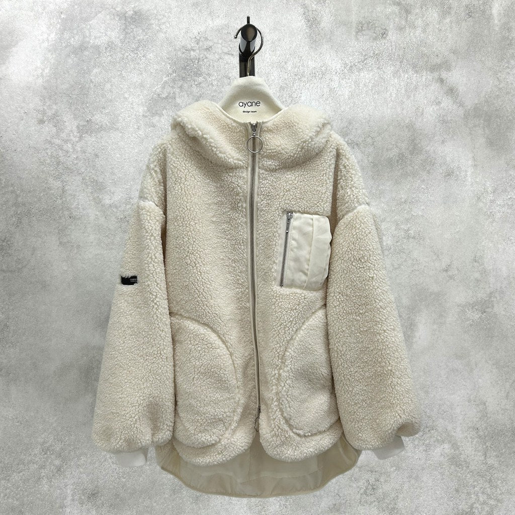 【ayane 2027 EARLY SPRING】フーディボアブルゾン - 12月上旬頃発送 - Champdelarose