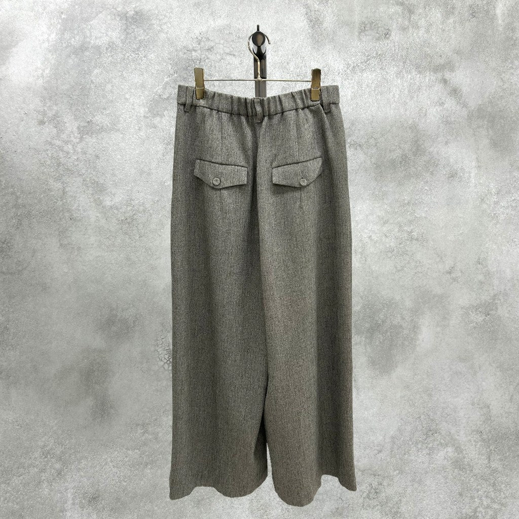 【ayane 2027 EARLY SPRING】MIX TWEED ボックスタックワイドパンツ - 1月中旬頃発送 - Champdelarose