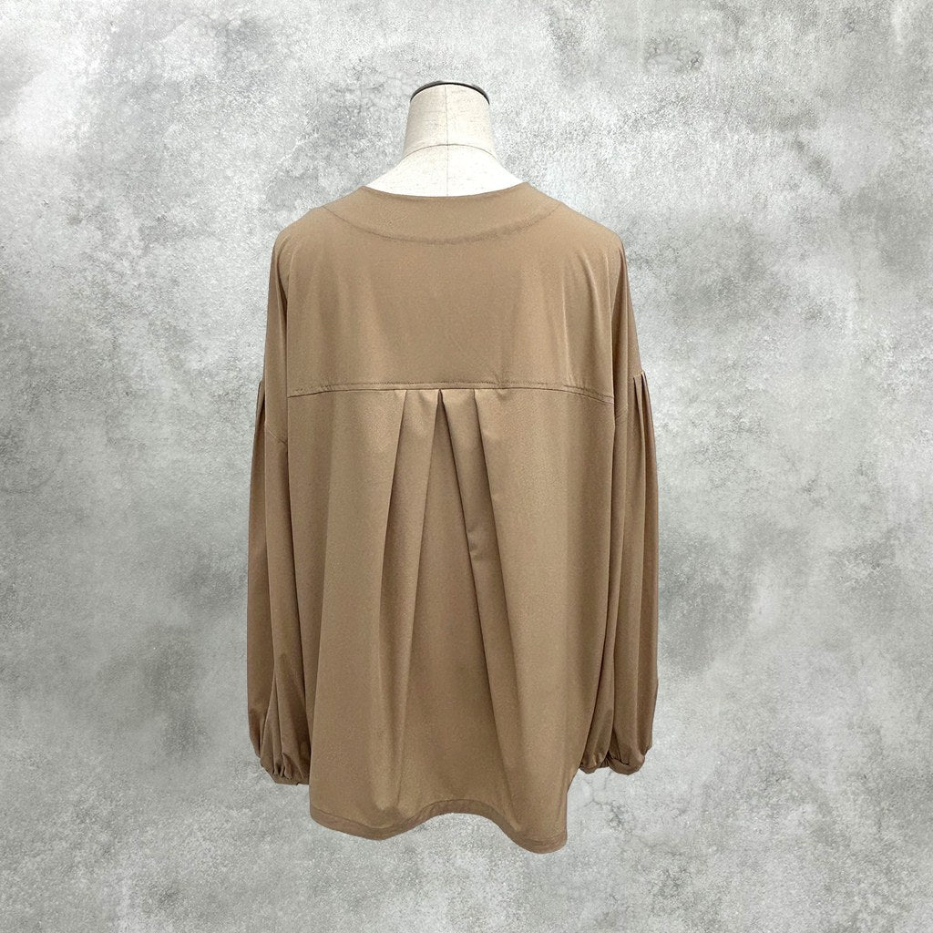 【ayane 2027 EARLY SPRING】ノーカラーN/PUブラウス - 1月中旬頃発送 - Champdelarose