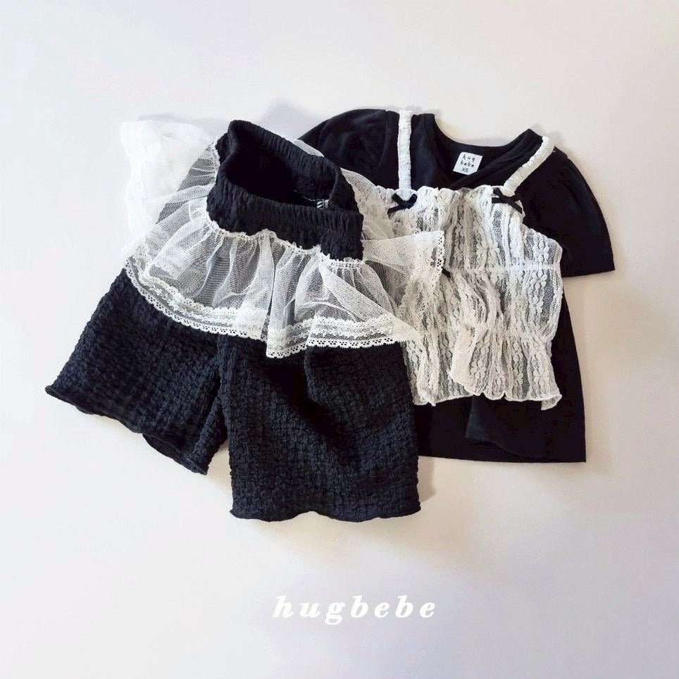 【baby】レースドッキングセットアップ - Champdelarose