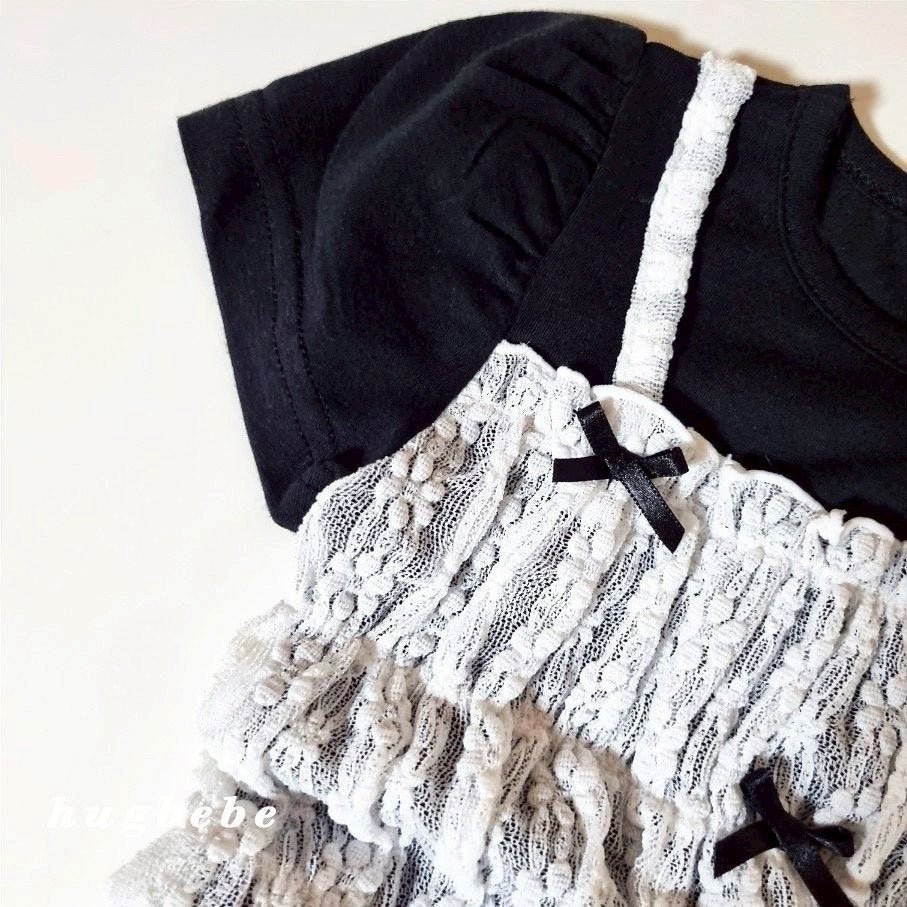 【baby】レースドッキングセットアップ - Champdelarose