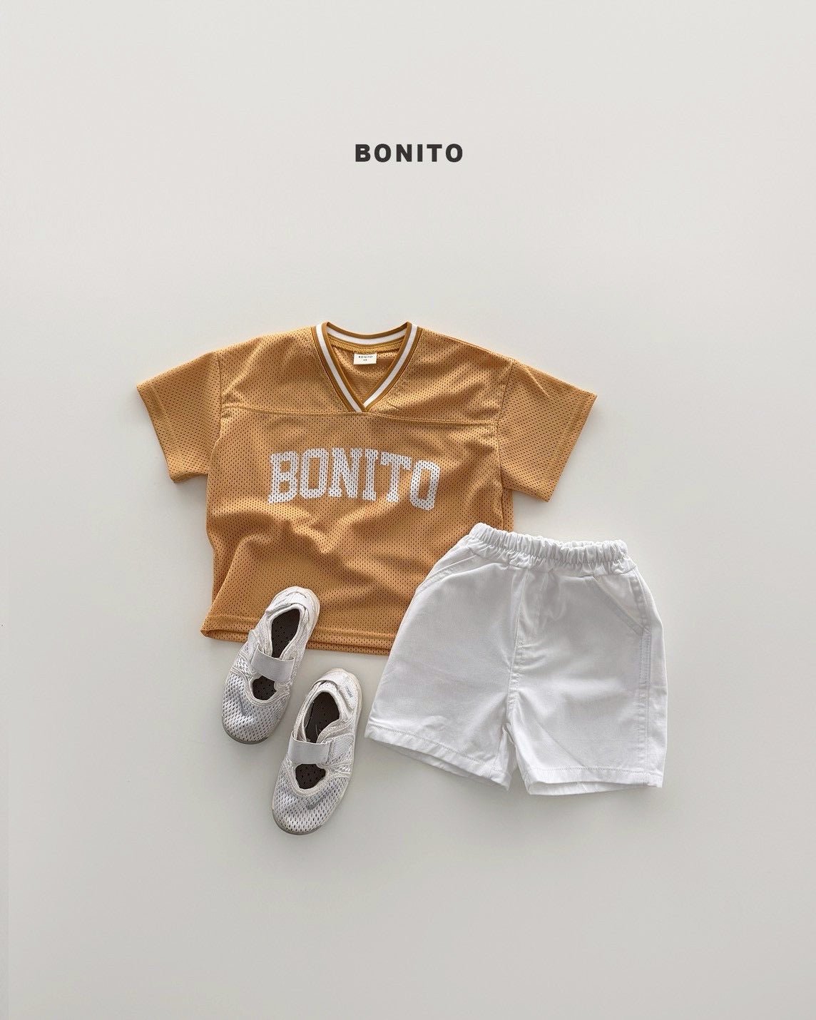 【baby】メッシュロゴT - Champdelarose