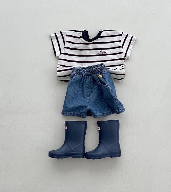 【baby】ボーダーTシャツ - Champdelarose