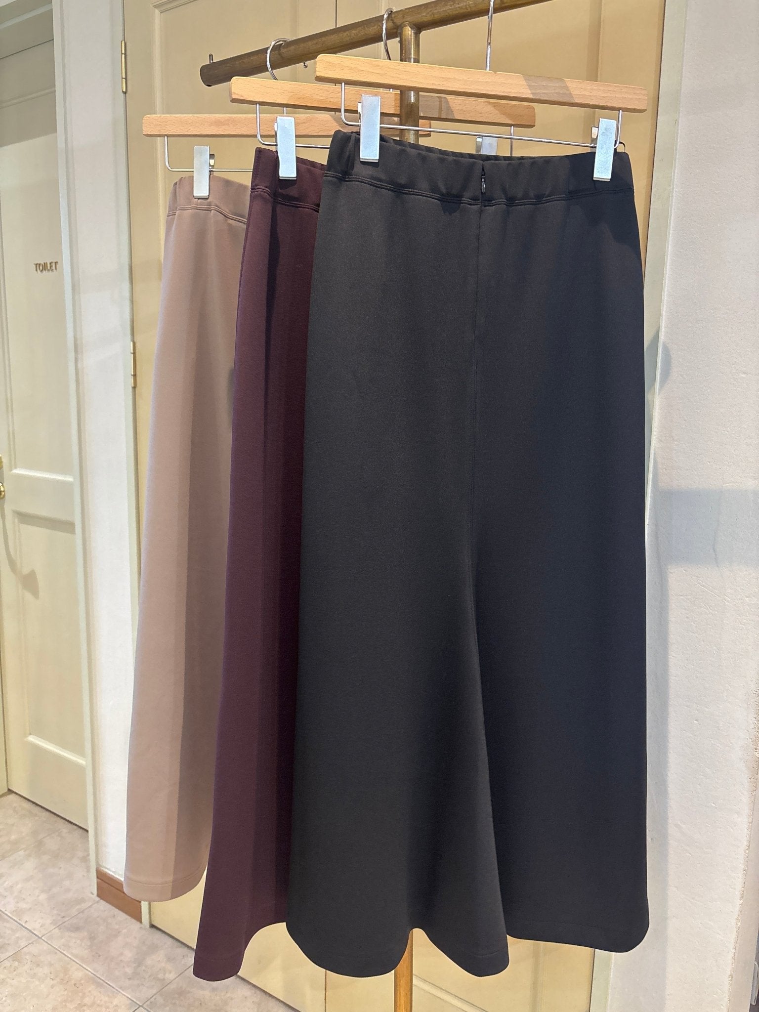 【cafune】double knit back flare skirt - Champdelarose