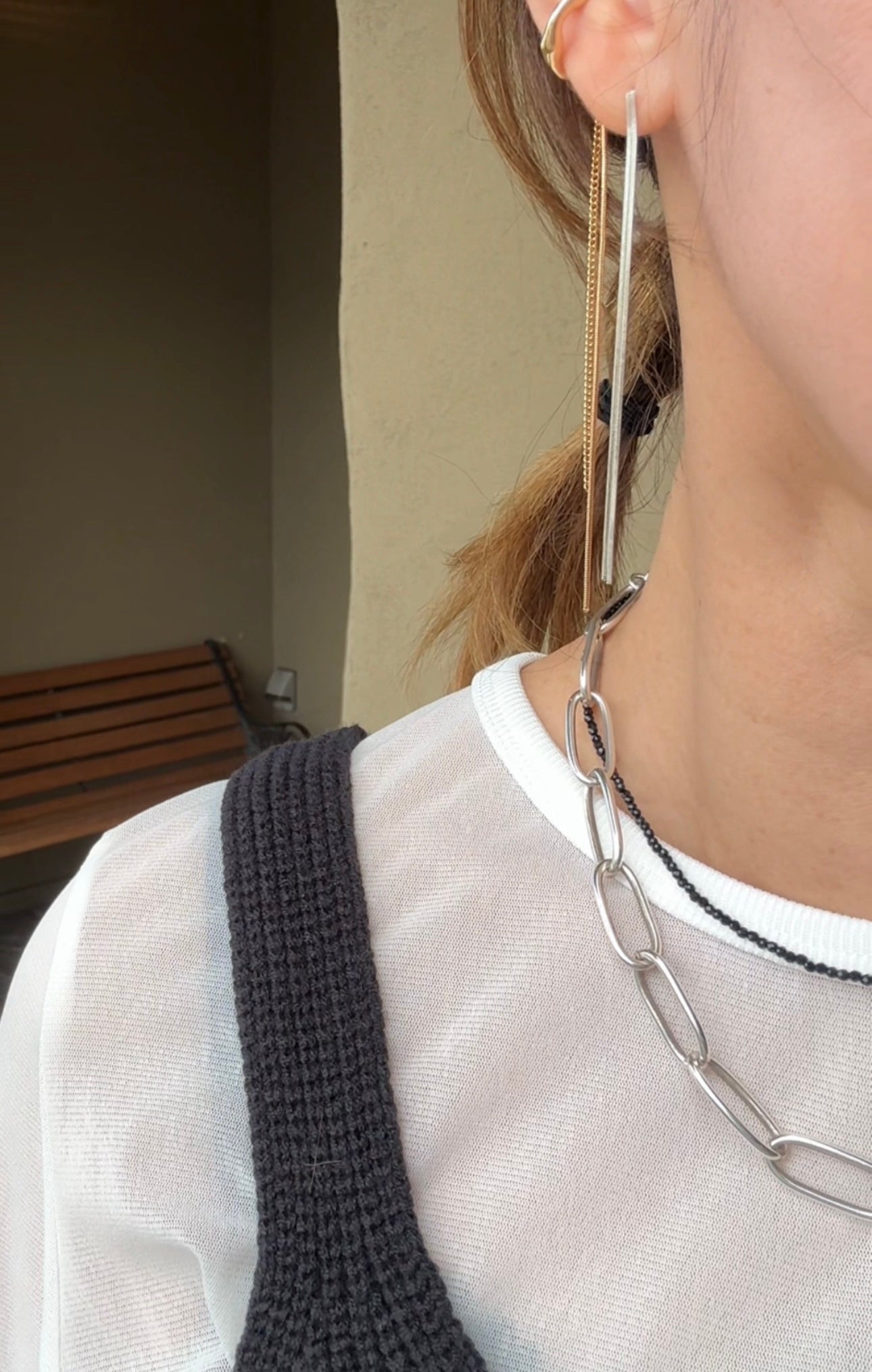 【Champdelarose】スネークチェーンピアス - Champdelarose